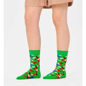 Grüne Christmas Gnome Crew Socken