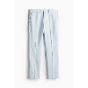 H&M Anzughose aus Leinen in Slim Fit Hellblau, Anzughosen Größe 58. Farbe: Light blue