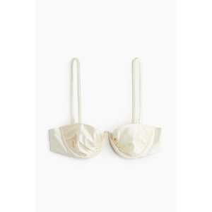 H&M Balconette-Bikinitop Cremefarben, Bikini-Oberteil in Größe 80A. Farbe: Cream
