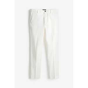 H&M Baumwollhose in Slim Fit Weiß, Anzughosen Größe W 38. Farbe: White