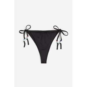 H&M Bikinihose Brazilian Schwarz, Bikini-Unterteil in Größe L. Farbe: Black 012