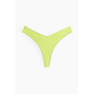 H&M Bikinihose Tanga Neongrün, Bikini-Unterteil in Größe L. Farbe: Neon green