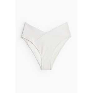 H&M Cheeky Bikinihose High Waist Weiß, Bikini-Unterteil in Größe 46. Farbe: White