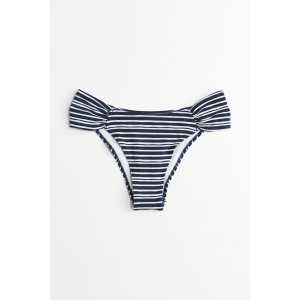 H&M Cheeky Bikinihose Marineblau/Gestreift, Bikini-Unterteil in Größe 34. Farbe: Navy blue/striped