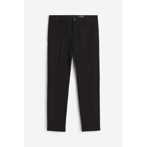 H&M Cropped in Anzughose Slim Fit Schwarz, Anzughosen Größe W 33. Farbe: Black