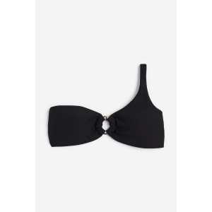 H&M Gepolstertes One-Shoulder-Bikinitop Schwarz, Bikini-Oberteil in Größe 34. Farbe: Black
