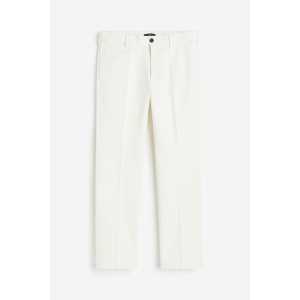 H&M Hose mit Bügelfalten in Regular Fit Weiß, Anzughosen Größe W 34. Farbe: White