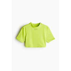 H&M Kurzes Badeshirt Neongrün, Bikini-Oberteil in Größe S. Farbe: Neon green