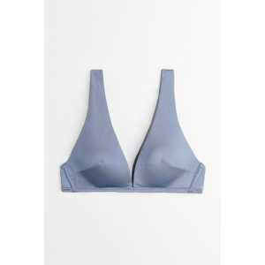 H&M Push-up-Bikinitop Mattblau, Bikini-Oberteil in Größe 75C. Farbe: Dusty blue