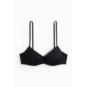 H&M Push-up-Bikinitop Schwarz, Bikini-Oberteil in Größe 85D. Farbe: Black