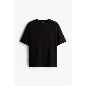 H&M T-Shirt in Loose Fit Schwarz Größe M. Farbe: Black