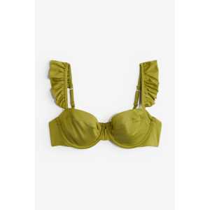 H&M Unwattiertes Bikinitop Olivgrün, Bikini-Oberteil in Größe 75A. Farbe: Olive green