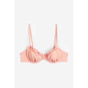 H&M Unwattiertes Bikinitop Pfirsichrosa, Bikini-Oberteil in Größe 85C. Farbe: Peach pink