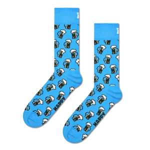 Hellblaue Beer Crew Socken