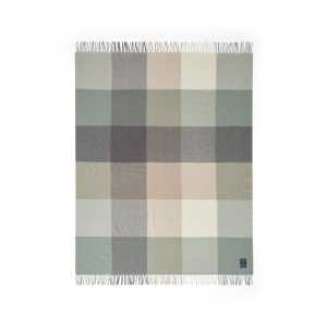Lexington Checked Recycled Wool Wolldecke 130 x 170cm Beige-green-white