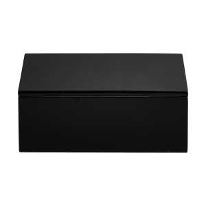 Mojoo Lux lackierte Aufbewahrungsbox 19x19x7 cm Black