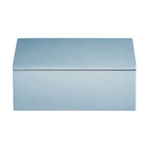 Mojoo Lux lackierte Aufbewahrungsbox 19x19x7 cm Powder blue