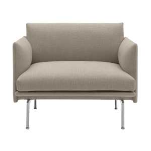 Muuto Outline chair Sessel Stoff Ecriture 240-Polished Aluminum