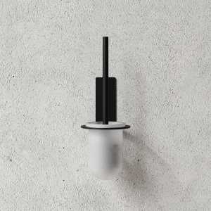 Nichba Design - Toilettenbürste mit Wandhalterung, schwarz