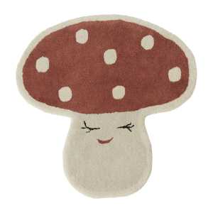 OYOY Malle mushroom Teppich 75 x 77cm Red