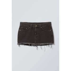 Weekday Jeans-Minirock mit Gürtel Tintenschwarz, Röcke in Größe 44. Farbe: Ink black