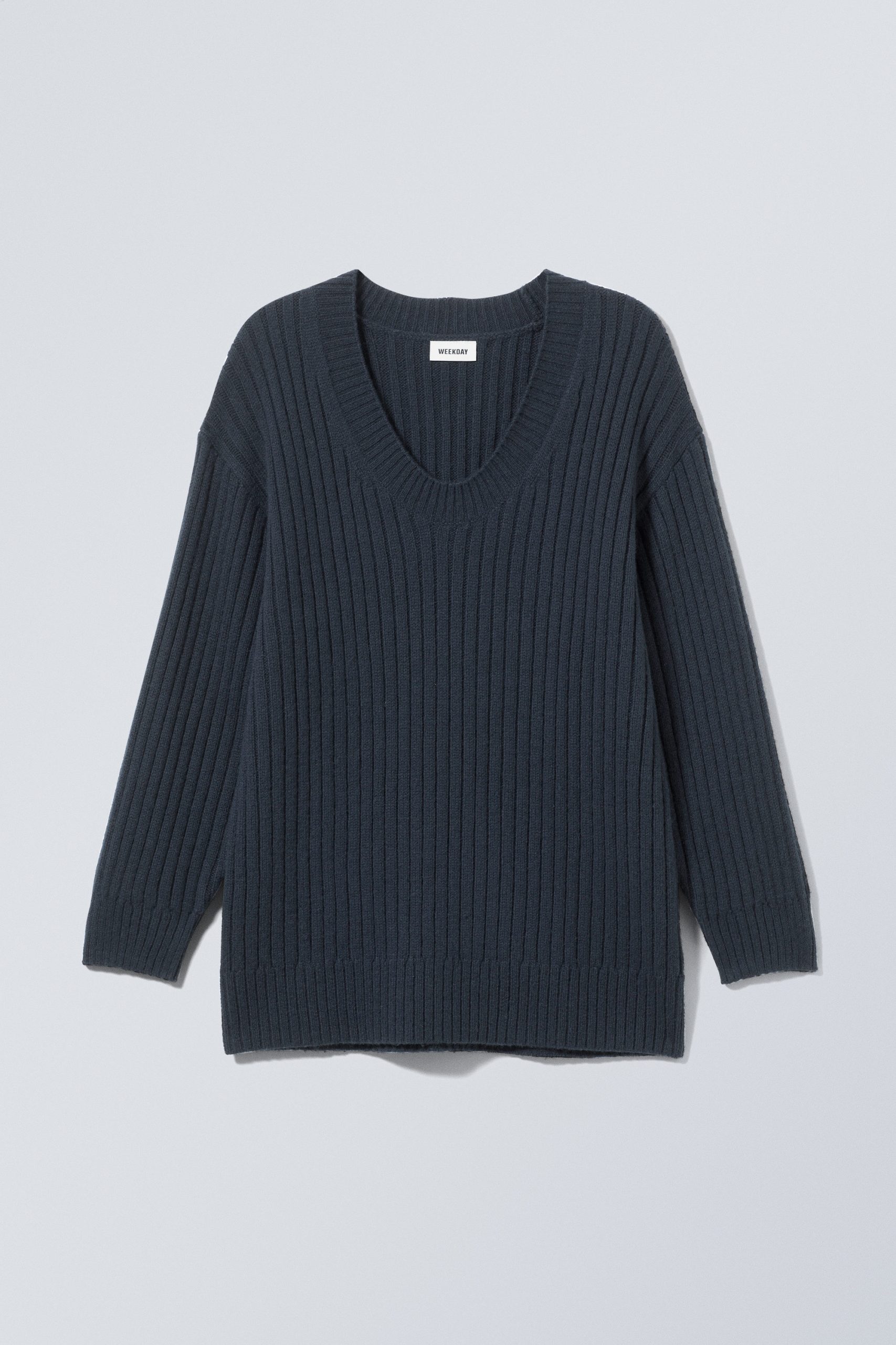 Weekday Oversized-Pullover aus Wollmischung Eden Dunkles Marineblau in Größe S. Farbe: Dark navy
