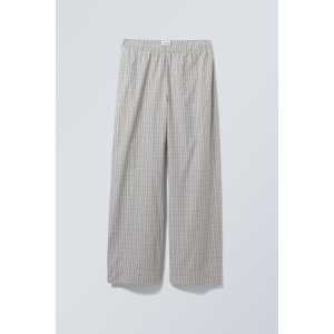 Weekday Relaxte Pyjama-Hose aus Baumwolle Graues Karo, Pyjama-Hosen in Größe XS. Farbe: Grey check