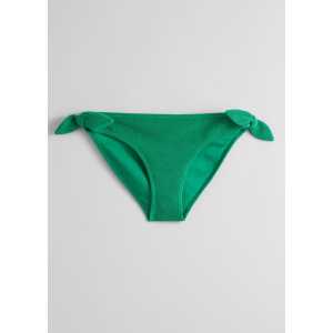 & Other Stories Bikinihose aus Crêpe mit Zierknoten Grün, Bikini-Unterteil in Größe 44. Farbe: Green