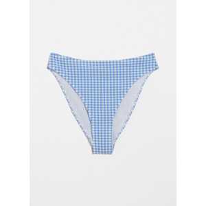 & Other Stories Bikinihose mit hohem Beinausschnitt Blau/Weiß kariert, Bikini-Unterteil in Größe 42. Farbe: Blue/white checks