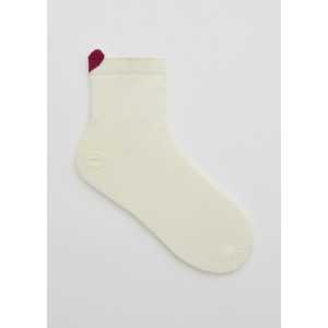& Other Stories Socken mit Herzmotiv Cremefarben in Größe 36/38. Farbe: Cream