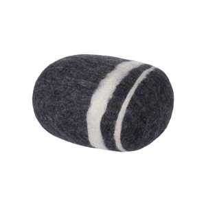 myfelt - Kieselstein Pouf Hugo L, dunkelgrau meliert