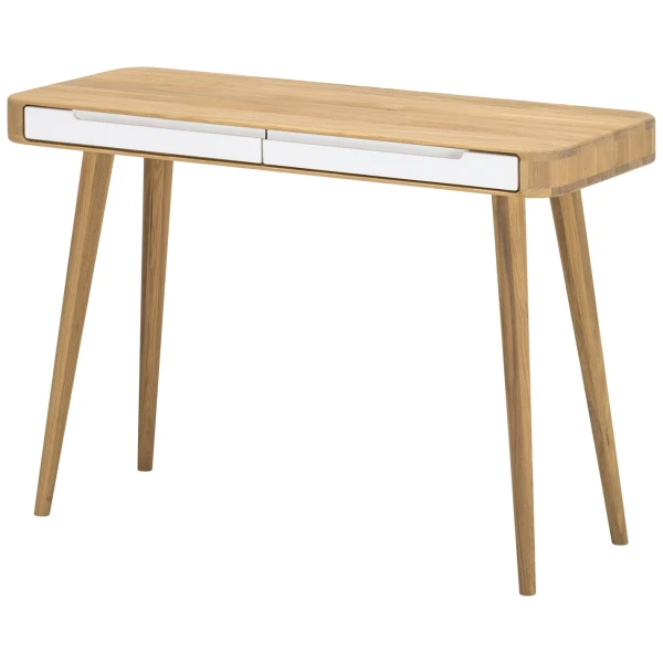 Konsolentisch 110 x 75 x 43cm Braun/Weiß