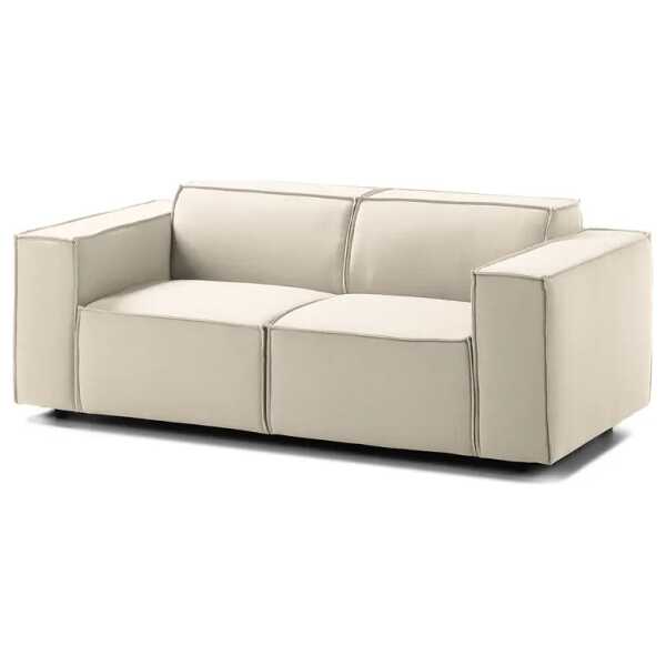 2-Sitzer Sofa Beige Webstoff Osta 189 x 70 x 96cm Keine Funktion Modern