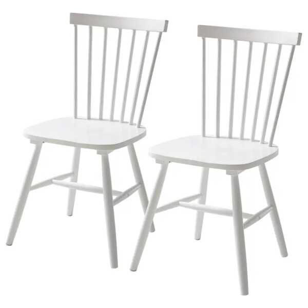 Esszimmerstuhl Jalenas 2er-Set 49 x 86 x 43cm Weiß/Weiß
