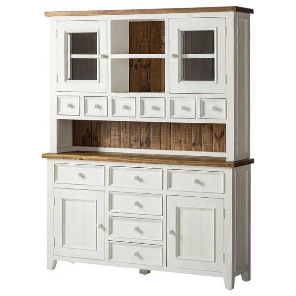 Buffetschrank 159 x 200 x 40cm Weiß/Weiß