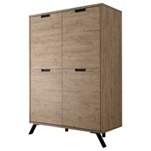 Highboard Palma 106 x 152 x 50cm Beige/Eiche Dekor