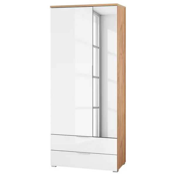 Garderobenschrank 84 x 196 x 40cm Weiß