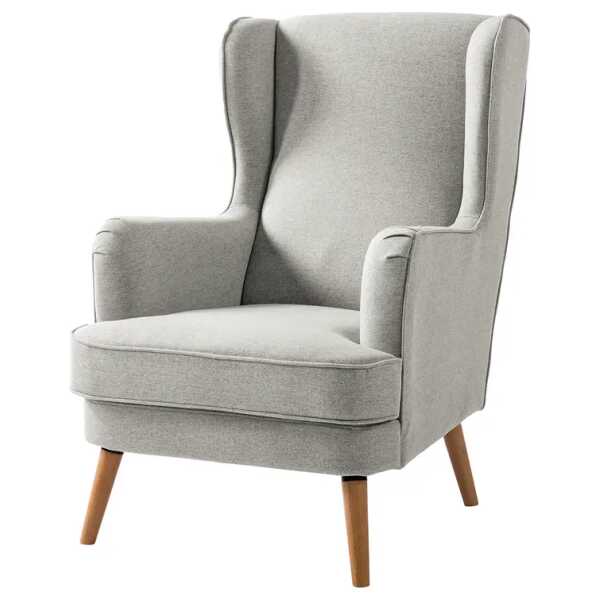 Ohrensessel Limeri Grau/Hellgrau Filz Blix ohne Hocker 73 x 107 x 96cm