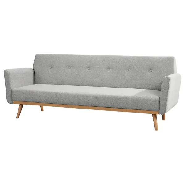 Schlafsofa Posen Grau/Lichtgrau Filz Blix 212 x 79 x 85cm Skandi