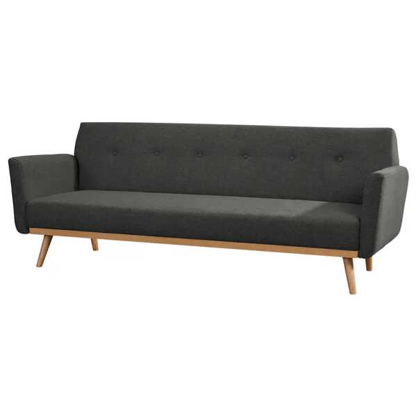 Schlafsofa Posen Grau/Anthrazit Filz Blix 212 x 79 x 85cm Skandi
