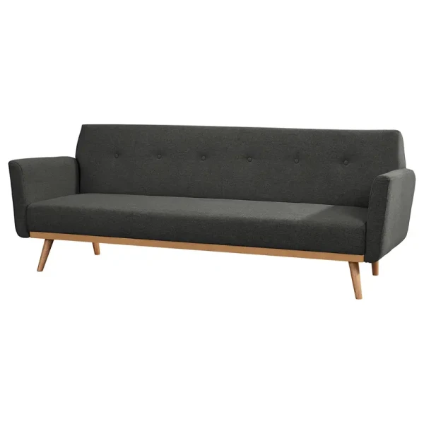 Schlafsofa Posen Grau/Anthrazit Filz Blix 212 x 79 x 85cm Skandi