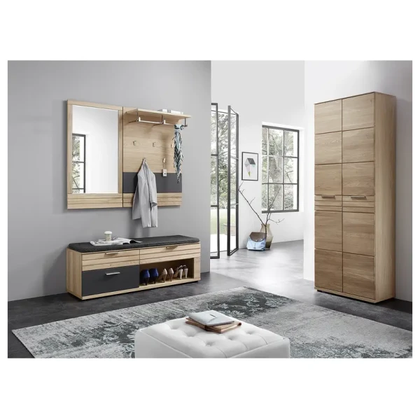 Garderobenset II 4-teilig 230 x 200 x 40cm Braun