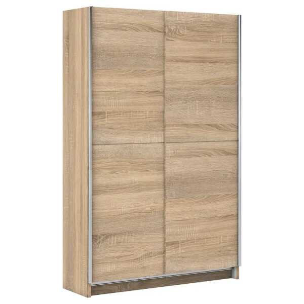 Garderobenschrank Hamersley 125 x 196 x 38cm Braun/Eiche Sonoma Dekor