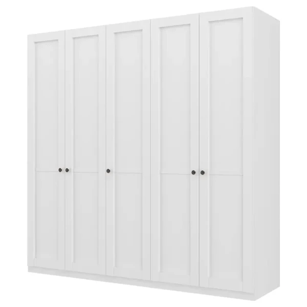 Drehtürenschrank country 225 x 222cm Weiß/Alpinweiß Basic