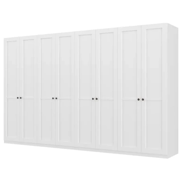 Drehtürenschrank country 360 x 222cm Weiß/Alpinweiß Basic