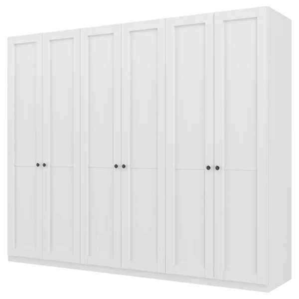 Drehtürenschrank country 270 x 222cm Weiß/Alpinweiß Basic