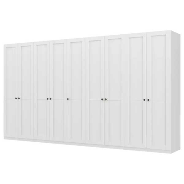 Drehtürenschrank country 405 x 222cm Weiß/Alpinweiß Basic