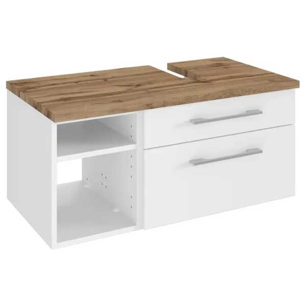 Waschbeckenunterschrank II 90 x 41 x 47cm Weiß/Weiß