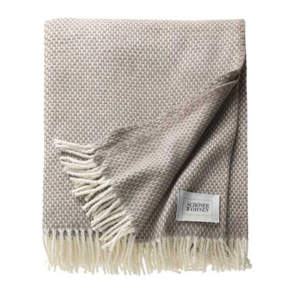 Plaid SW-Zen 140 x 200cm Beige/Sand Mischgewebe