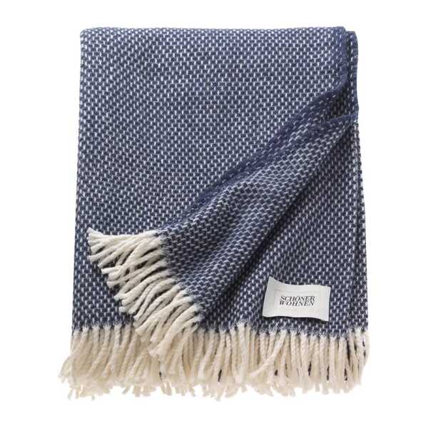 Plaid SW-Zen 140 x 200cm Blau/Meerblau Mischgewebe